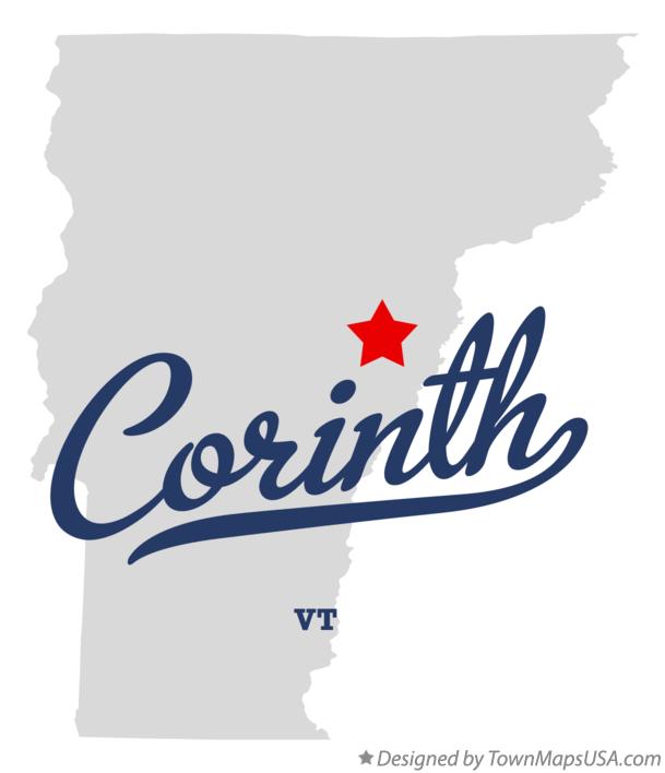 Map of Corinth Vermont VT