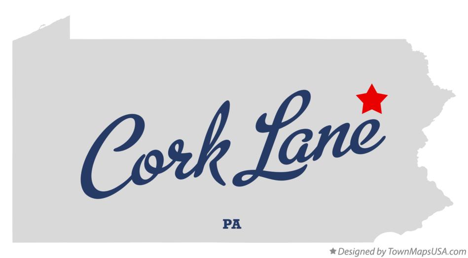 Map of Cork Lane Pennsylvania PA