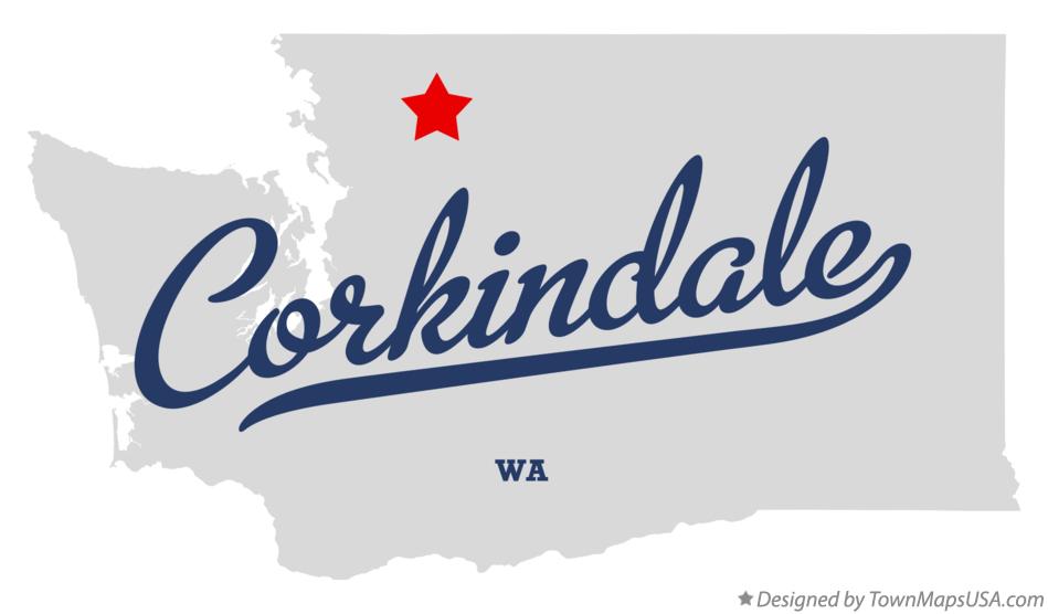 Map of Corkindale Washington WA