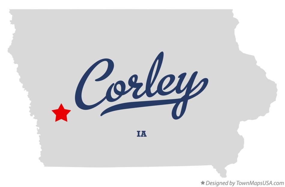 Map of Corley Iowa IA