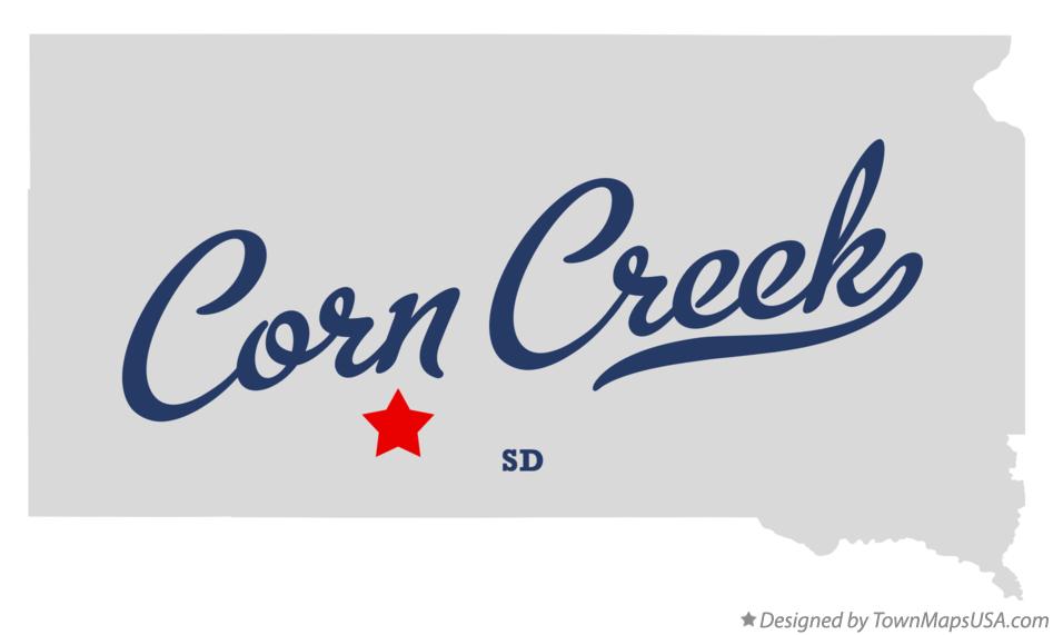 Map of Corn Creek South Dakota SD