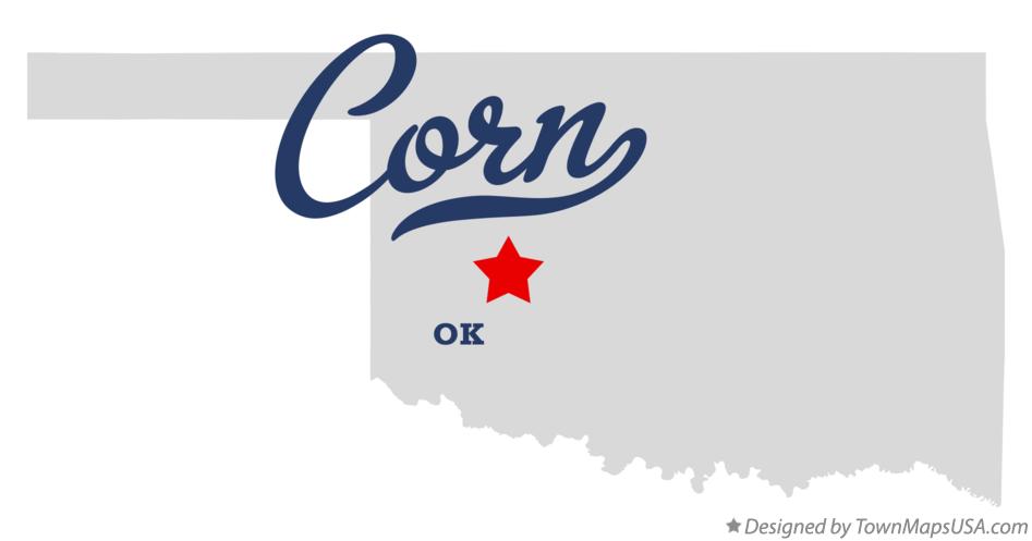 Map of Corn Oklahoma OK