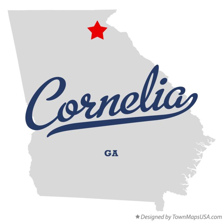 Map of Cornelia Georgia GA