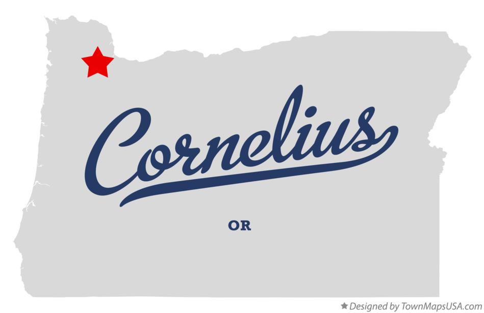 Map of Cornelius Oregon OR