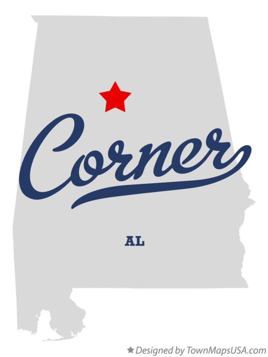 Map of Corner Alabama AL