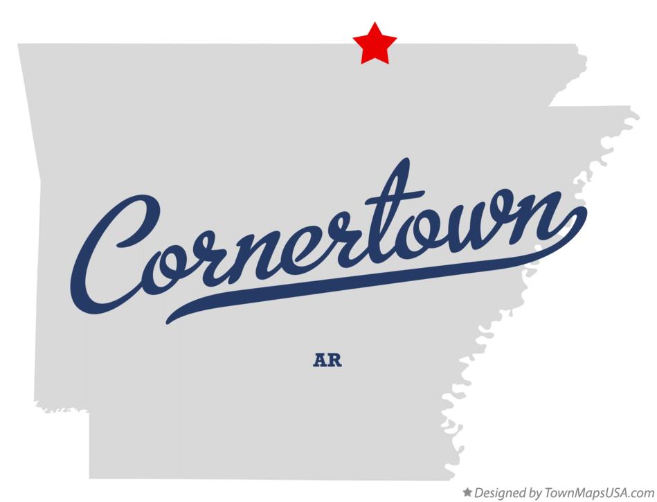 Map of Cornertown Arkansas AR