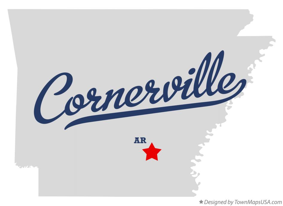 Map of Cornerville Arkansas AR