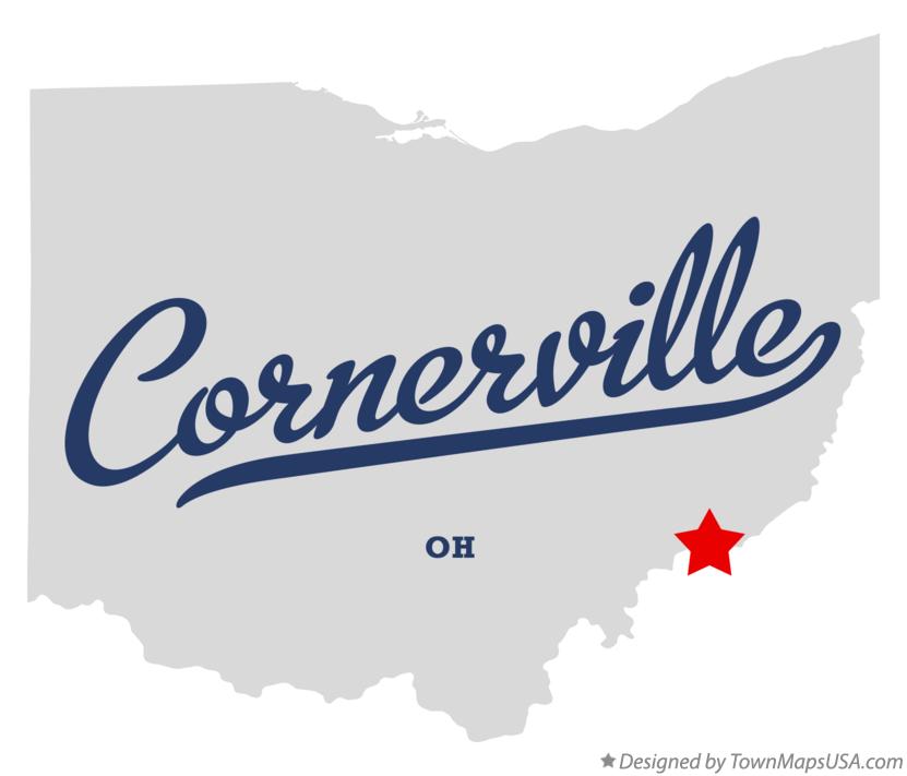 Map of Cornerville Ohio OH
