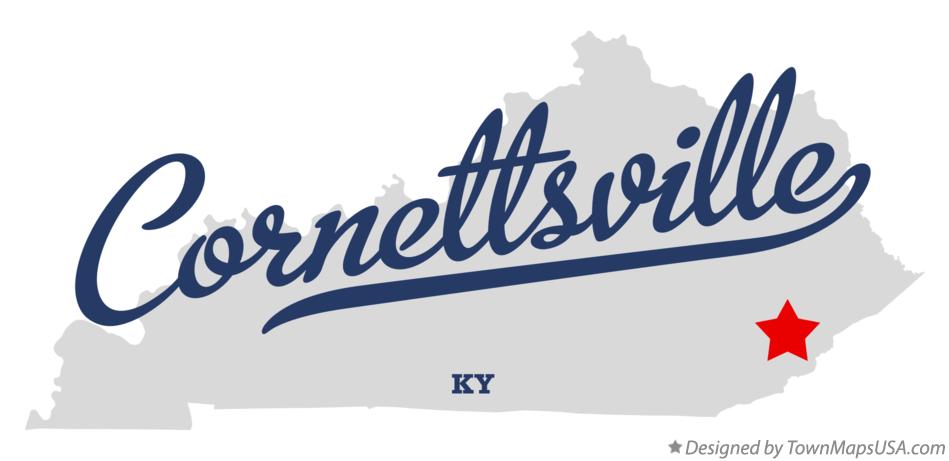 Map of Cornettsville Kentucky KY