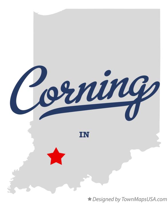 Map of Corning Indiana IN
