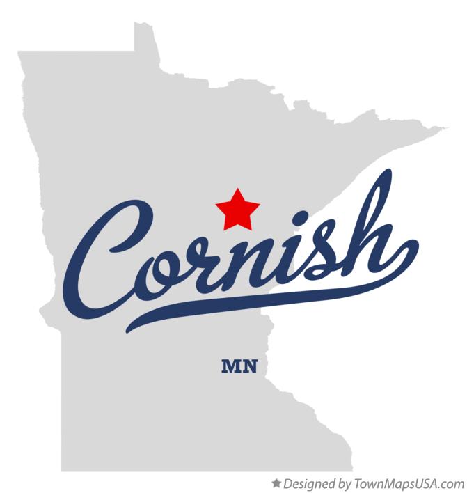 Map of Cornish Minnesota MN
