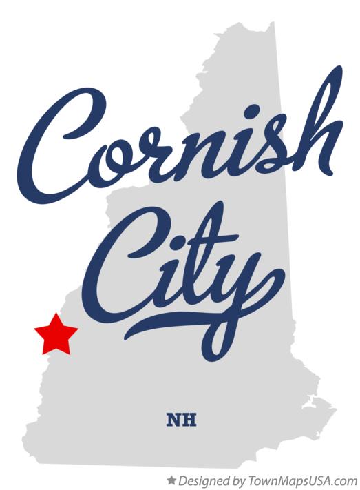 Map of Cornish City New Hampshire NH