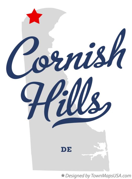 Map of Cornish Hills Delaware DE