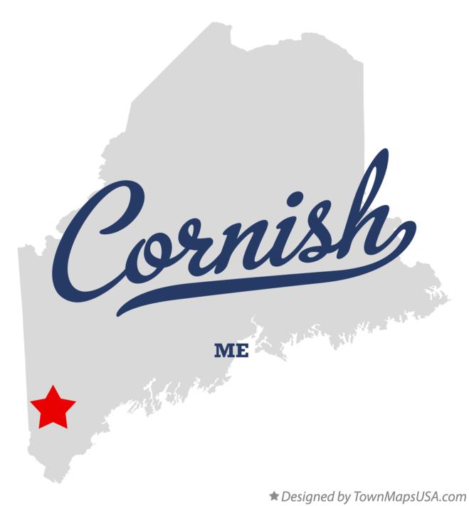 Map of Cornish Maine ME