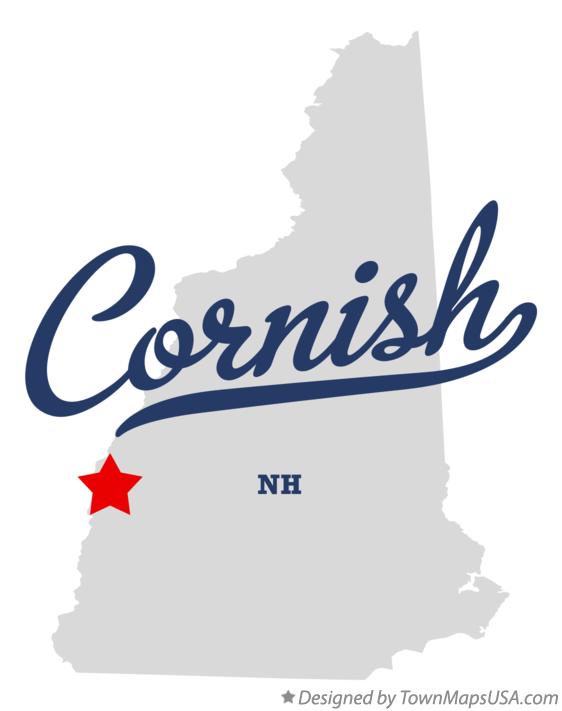 Map of Cornish New Hampshire NH