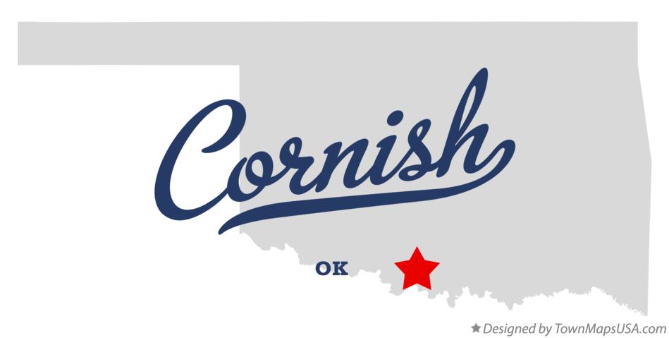 Map of Cornish Oklahoma OK