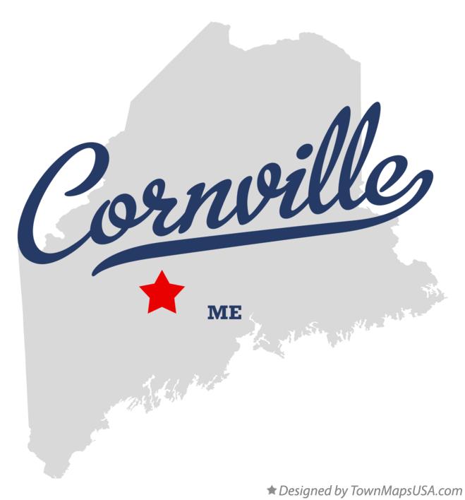 Map of Cornville Maine ME