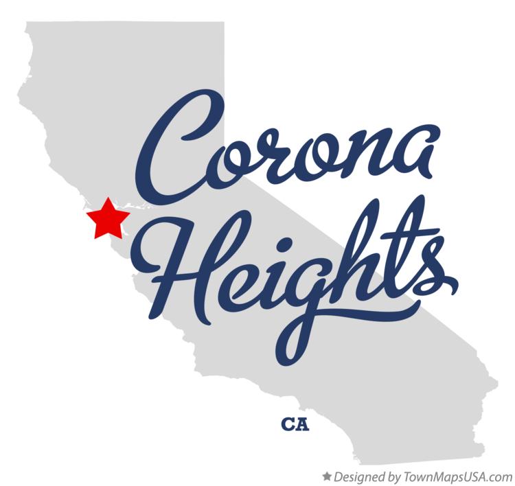 Map of Corona Heights California CA