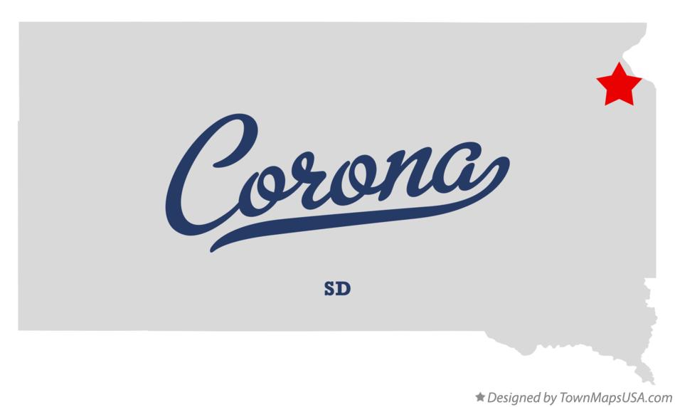 Map of Corona South Dakota SD