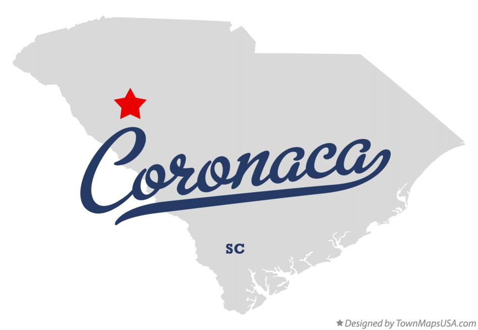 Map of Coronaca South Carolina SC