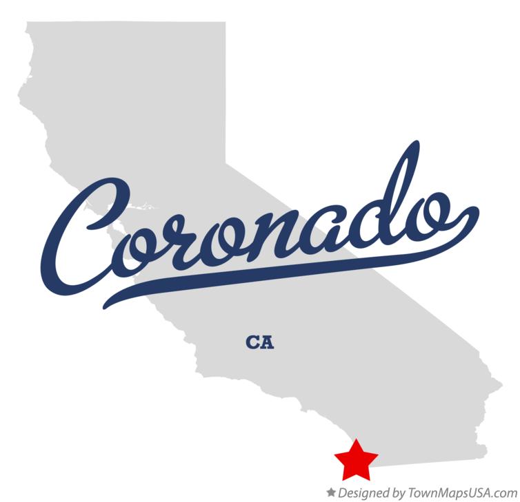 Map of Coronado California CA