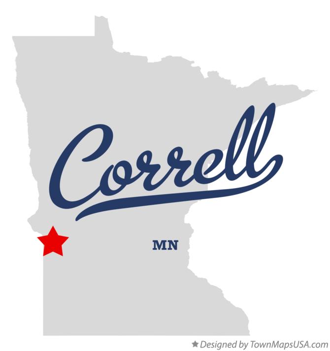Map of Correll Minnesota MN