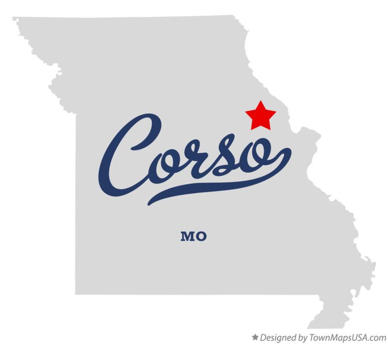 Map of Corso Missouri MO