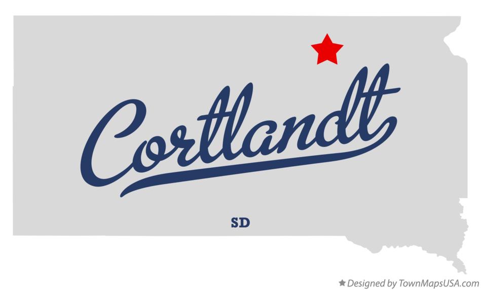 Map of Cortlandt South Dakota SD