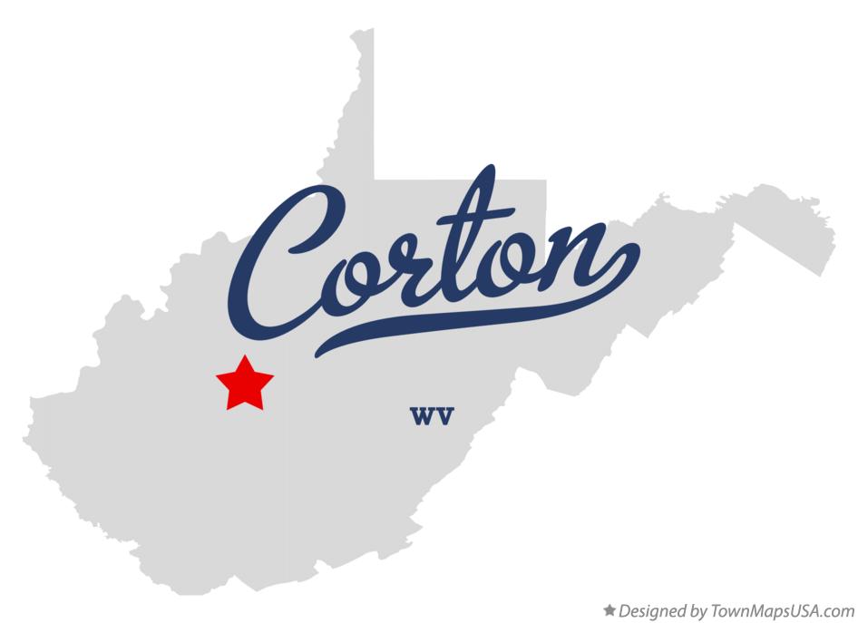 Map of Corton West Virginia WV