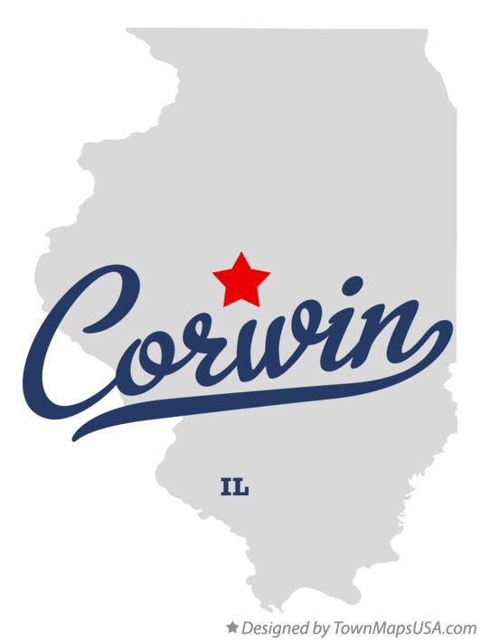 Map of Corwin Illinois IL