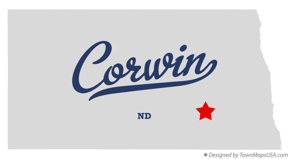 Map of Corwin North Dakota ND