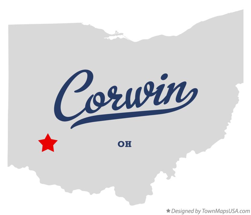 Map of Corwin Ohio OH