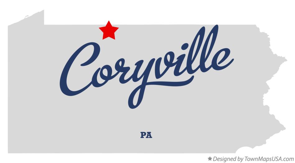 Map of Coryville Pennsylvania PA