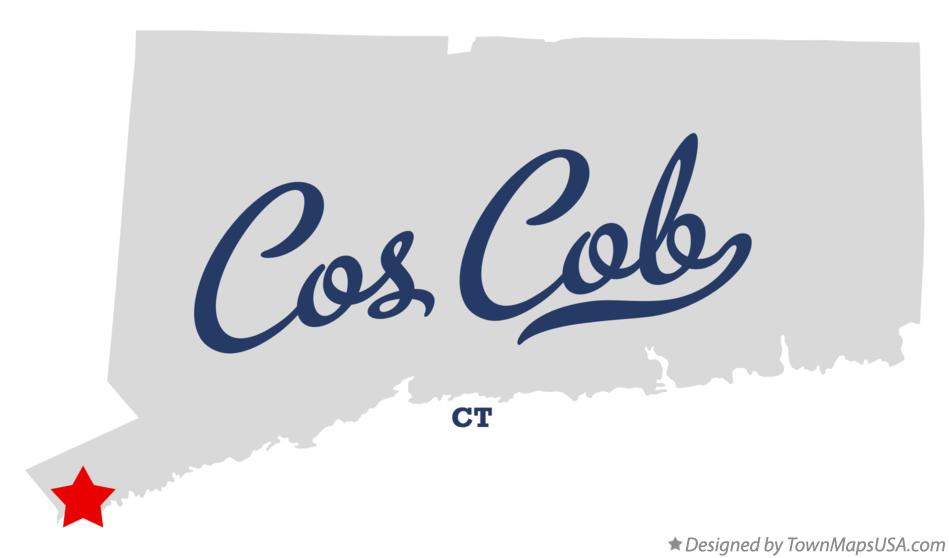 Map of Cos Cob Connecticut CT