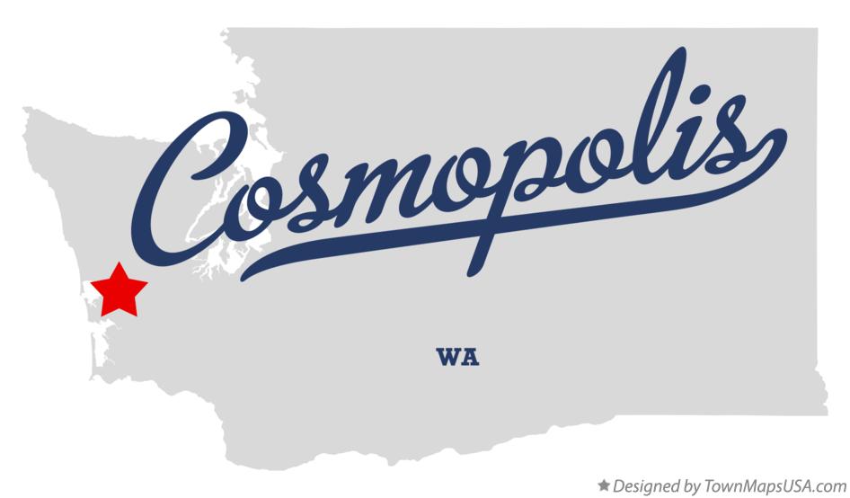Map of Cosmopolis Washington WA