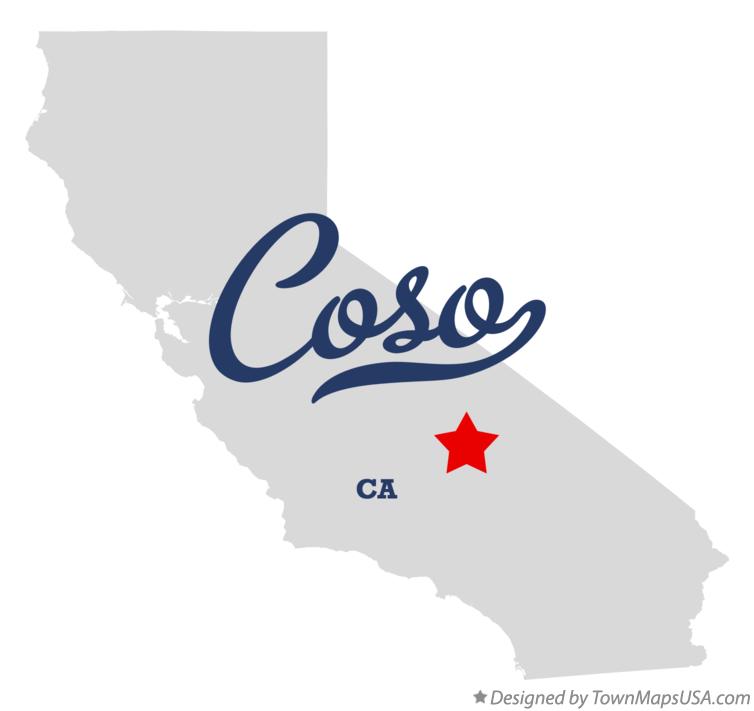 Map of Coso California CA