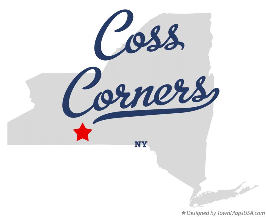 Map of Coss Corners New York NY