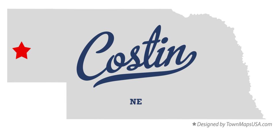 Map of Costin Nebraska NE