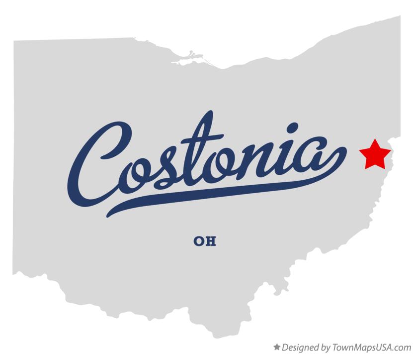 Map of Costonia Ohio OH