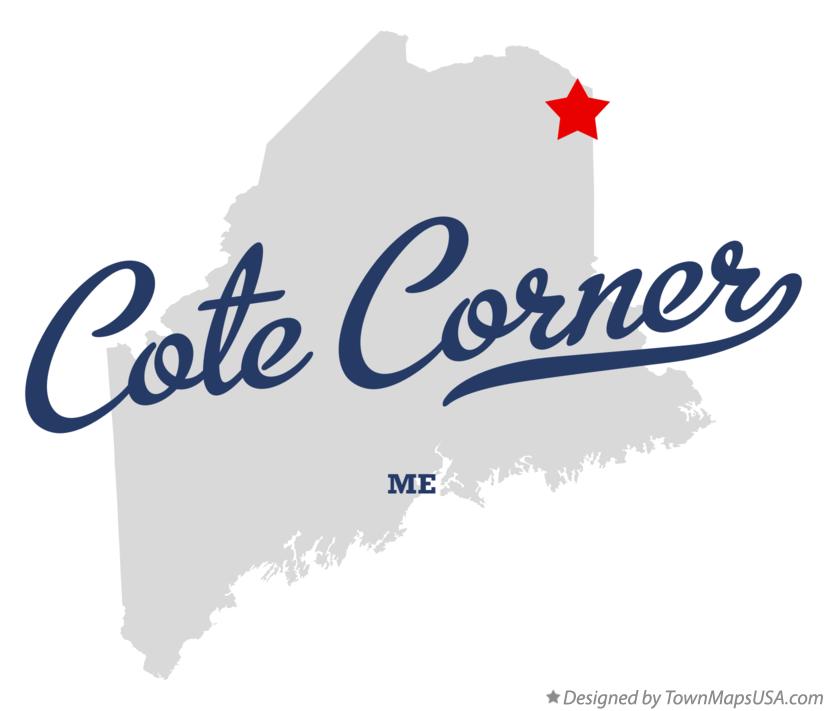 Map of Cote Corner Maine ME