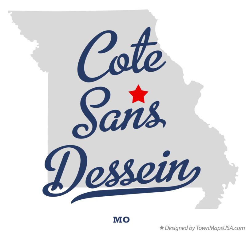 Map of Cote Sans Dessein Missouri MO