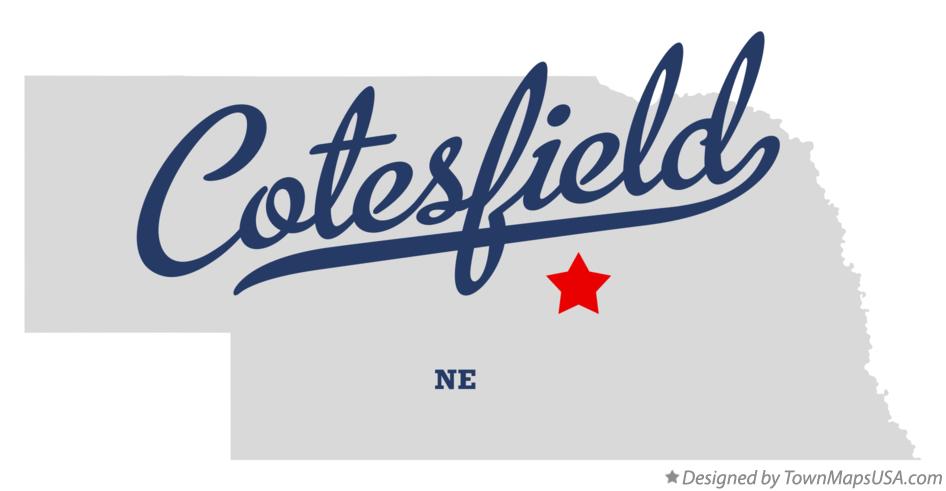 Map of Cotesfield Nebraska NE