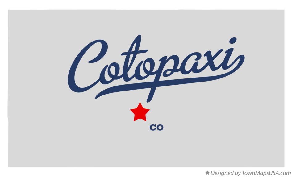 Map of Cotopaxi Colorado CO