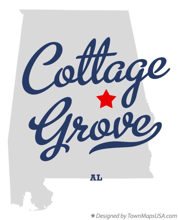 Map of Cottage Grove Alabama AL