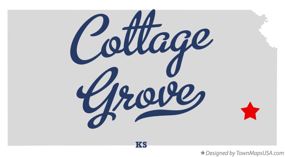 Map of Cottage Grove Kansas KS