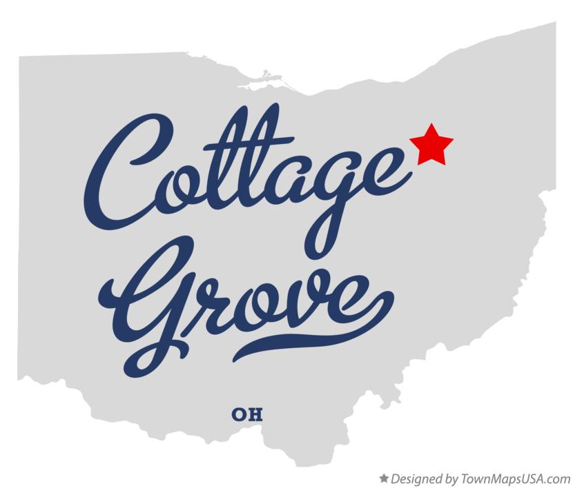 Map of Cottage Grove Ohio OH