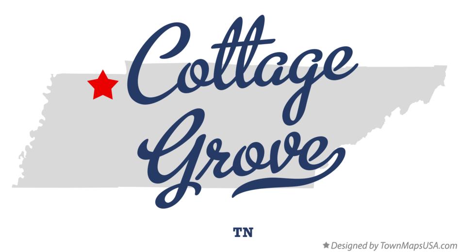 Map of Cottage Grove Tennessee TN