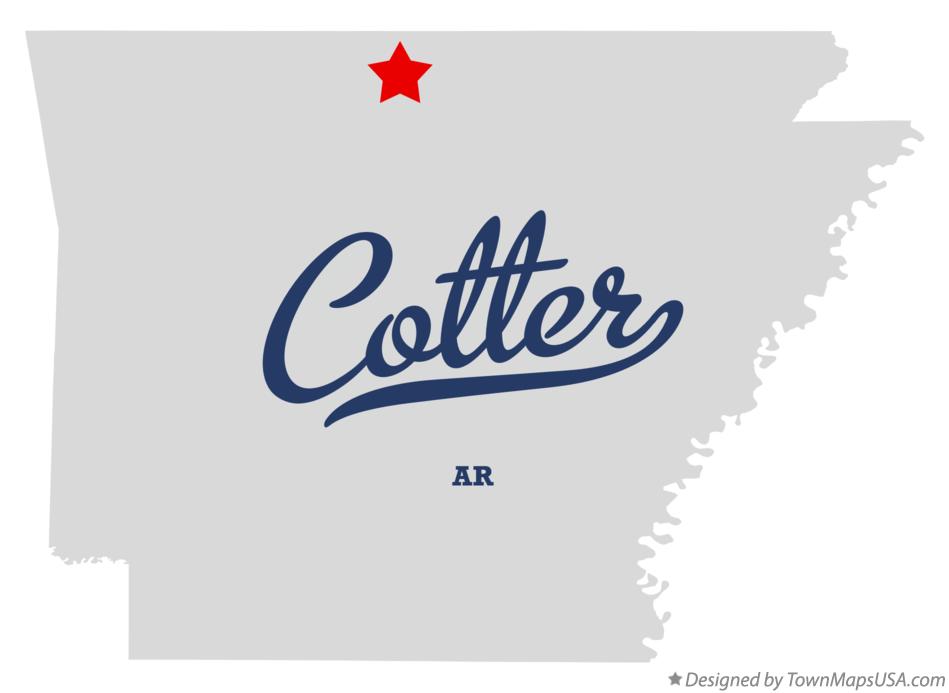 Map of Cotter Arkansas AR
