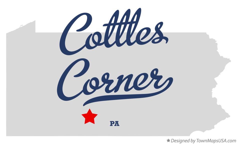 Map of Cottles Corner Pennsylvania PA
