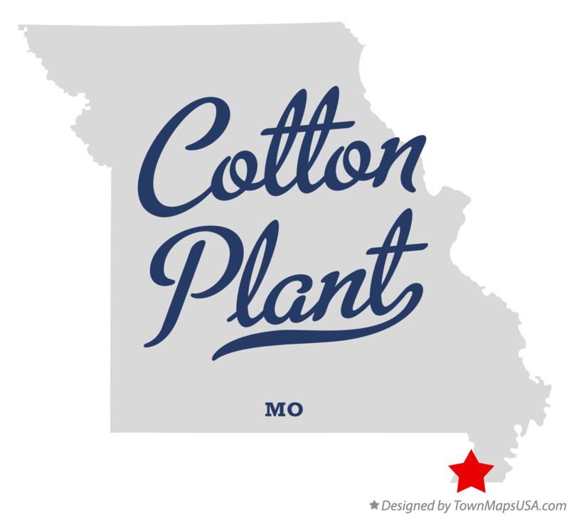Map of Cotton Plant Missouri MO